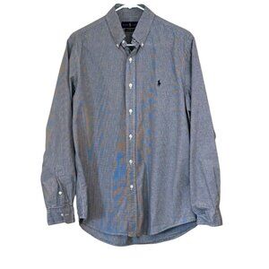 Ralph Lauren Men's Long Sleeve Checked Shirt Navy Size Medium